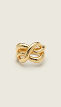 Gold-Plated Sculptural Chunky Ring