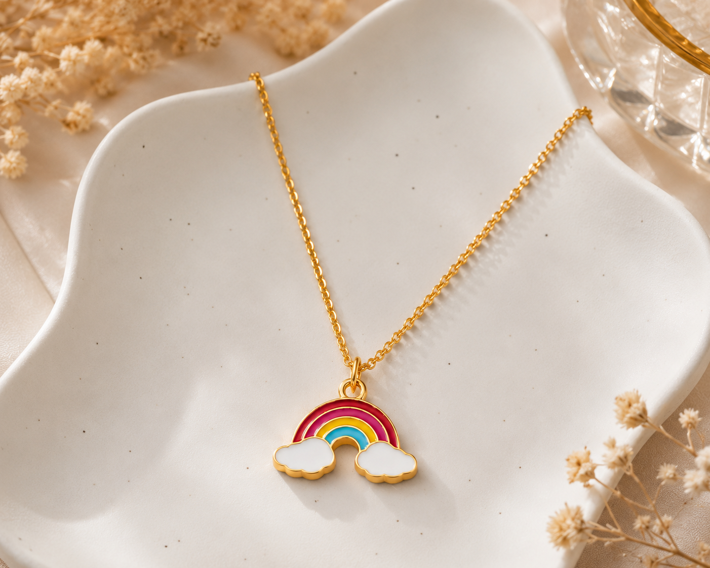 Beautiful Rainbow Pendant Necklace